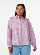 Striped shirt with a classic collar and long sleeves, Pink, Model image number 0
