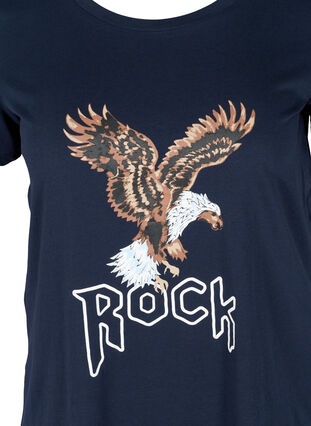 Short-sleeved t-shirt with print, Navy Blazer/Rock, Packshot image number 2