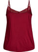 Top with lace detail and spaghetti straps, Brown, Packshot image number 1