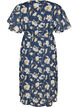 Ankle-length dress with flutter sleeves and tie-waist, Blue, Packshot image number 1