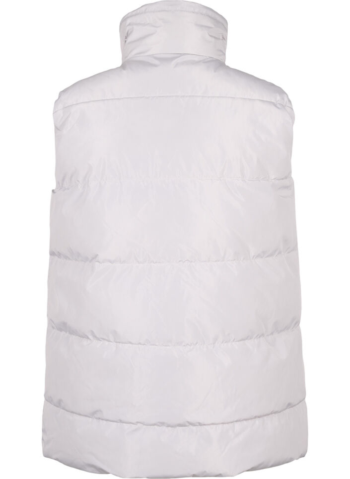 Sporty vest with a high collar and pockets, Pearl Blue, Packshot image number 1