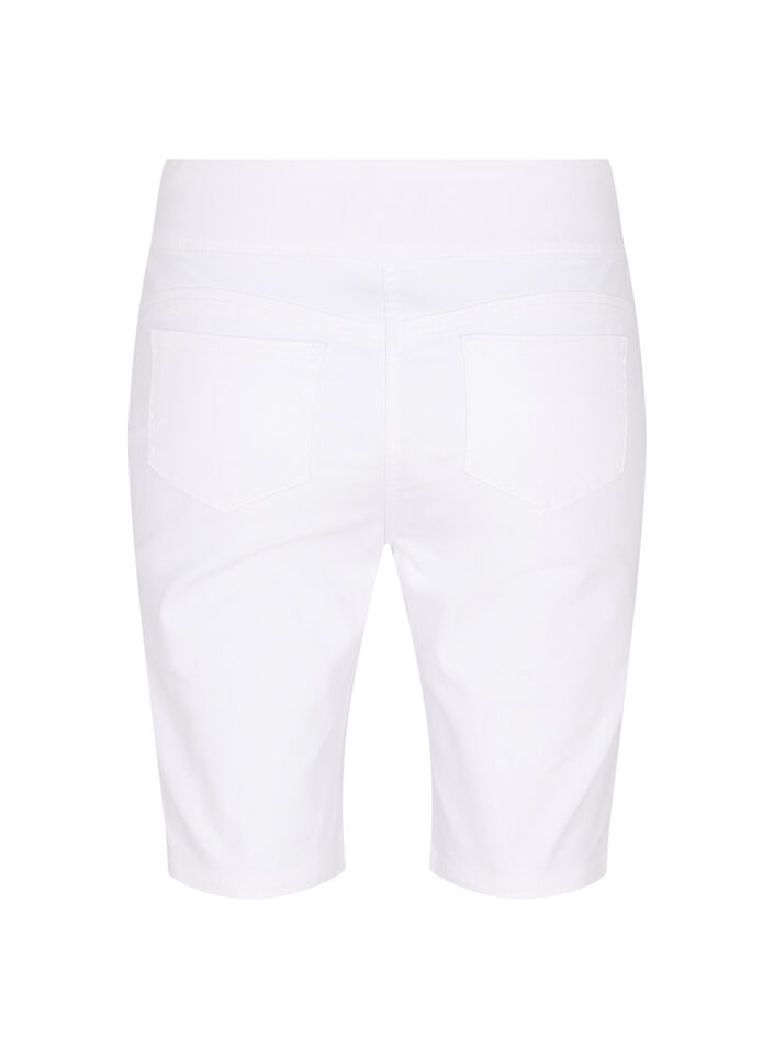 Close-fitting shorts with back pockets, White, Packshot image number 1