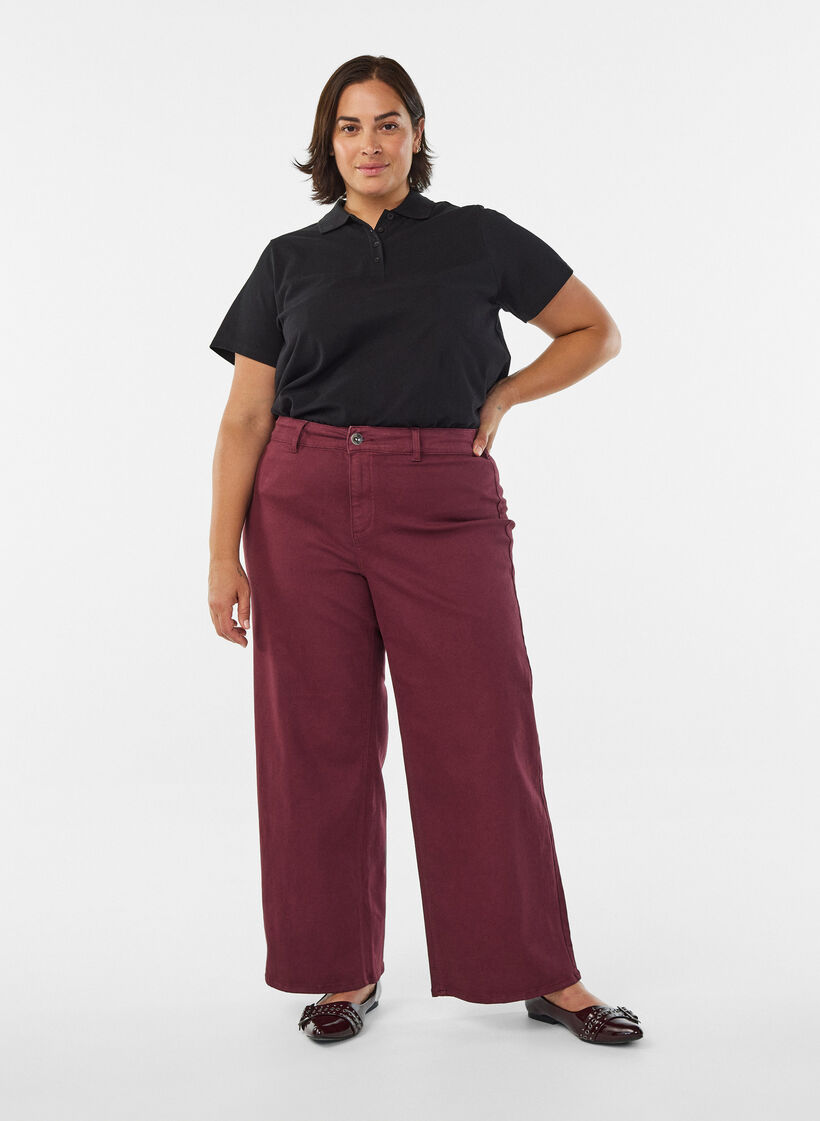 FLASH - Wide-leg jeans, Fig, Model image number 0