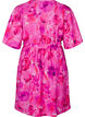 Knee-length dress with floral print and wrap look, Pink Rose AOP, Packshot image number 1