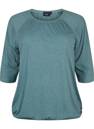 Malange blouse with 3/4 sleeves, Scarab Mel., Packshot image number 0