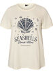Cotton T-shirt with print, Vanilla, Packshot image number 0