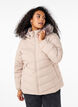 Short puffer jacket with hood, Beige, Model image number 0