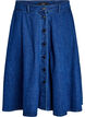 A-line denim skirt with button fastening, Blue, Packshot image number 0