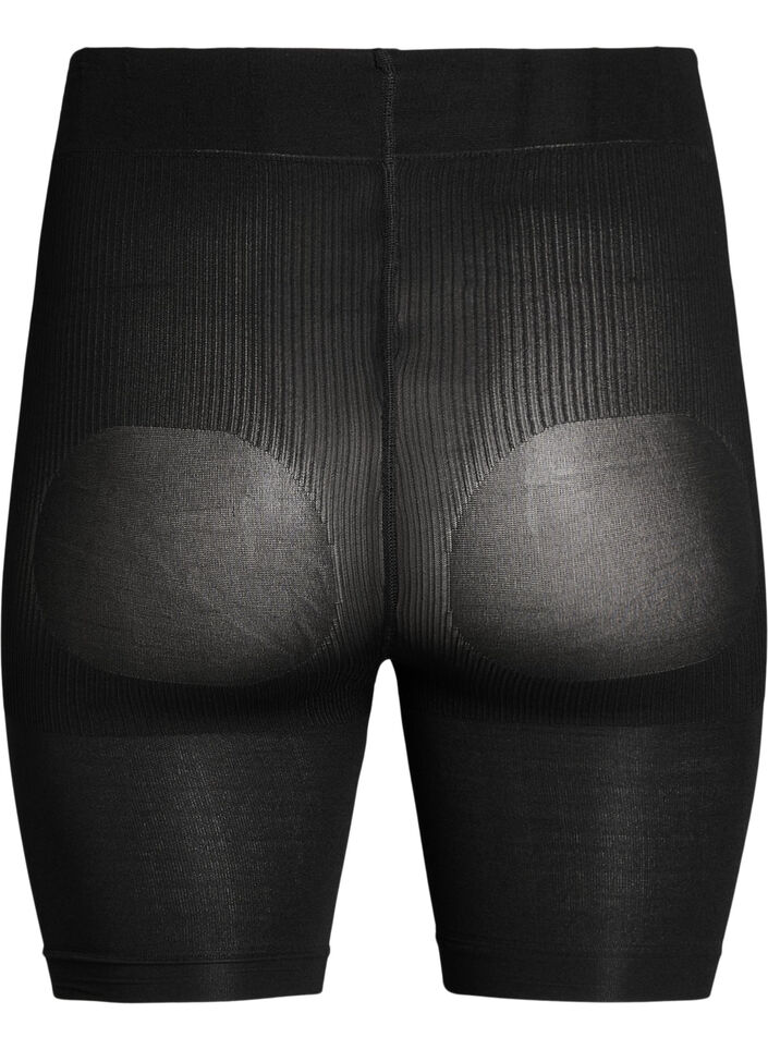 2-pack push-up shorts in 60 denier with shaping effect, Black, Packshot image number 1