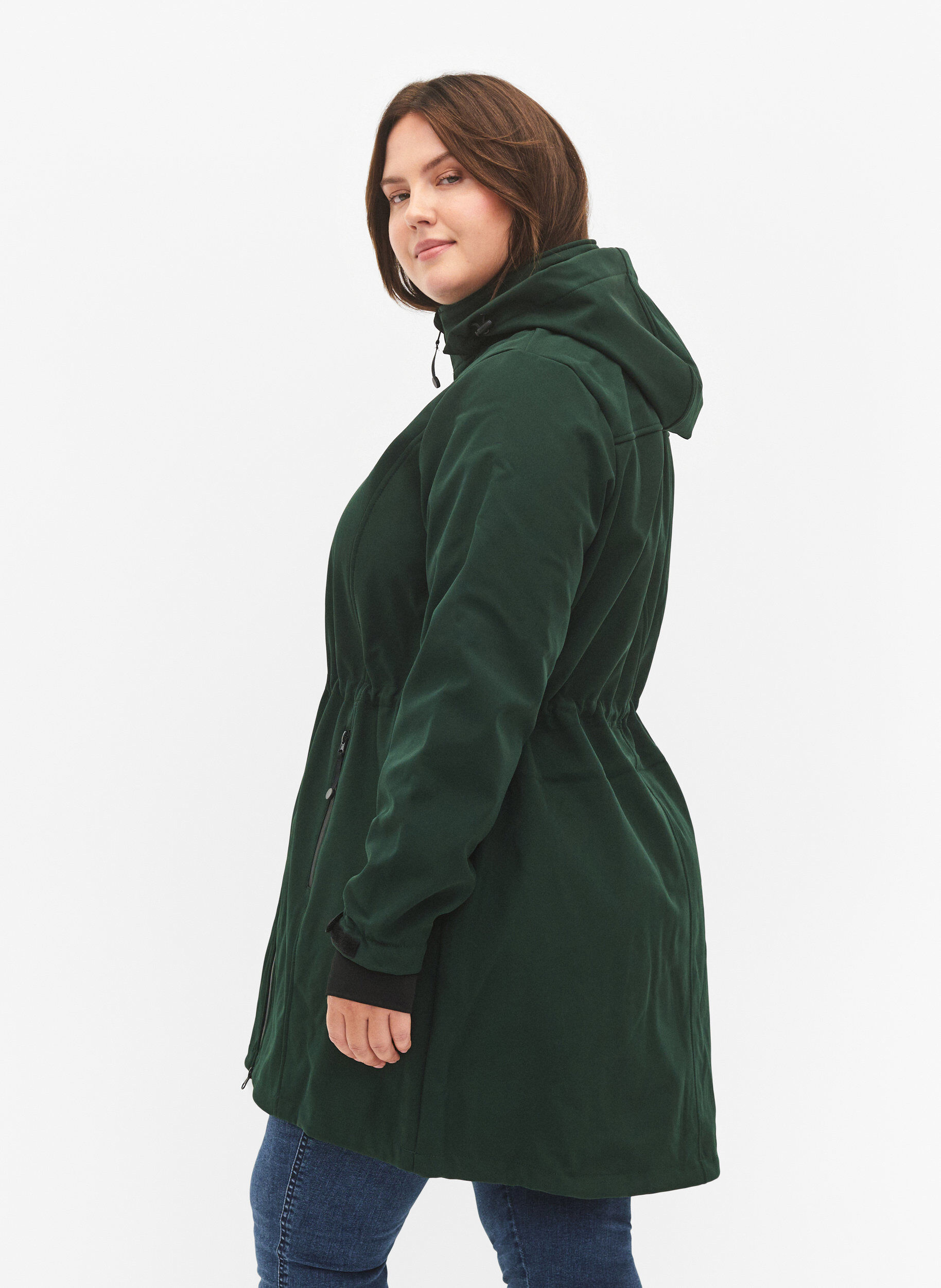 Zizzifashion Softshell jacket with detachable hood, Green, Model image number 2