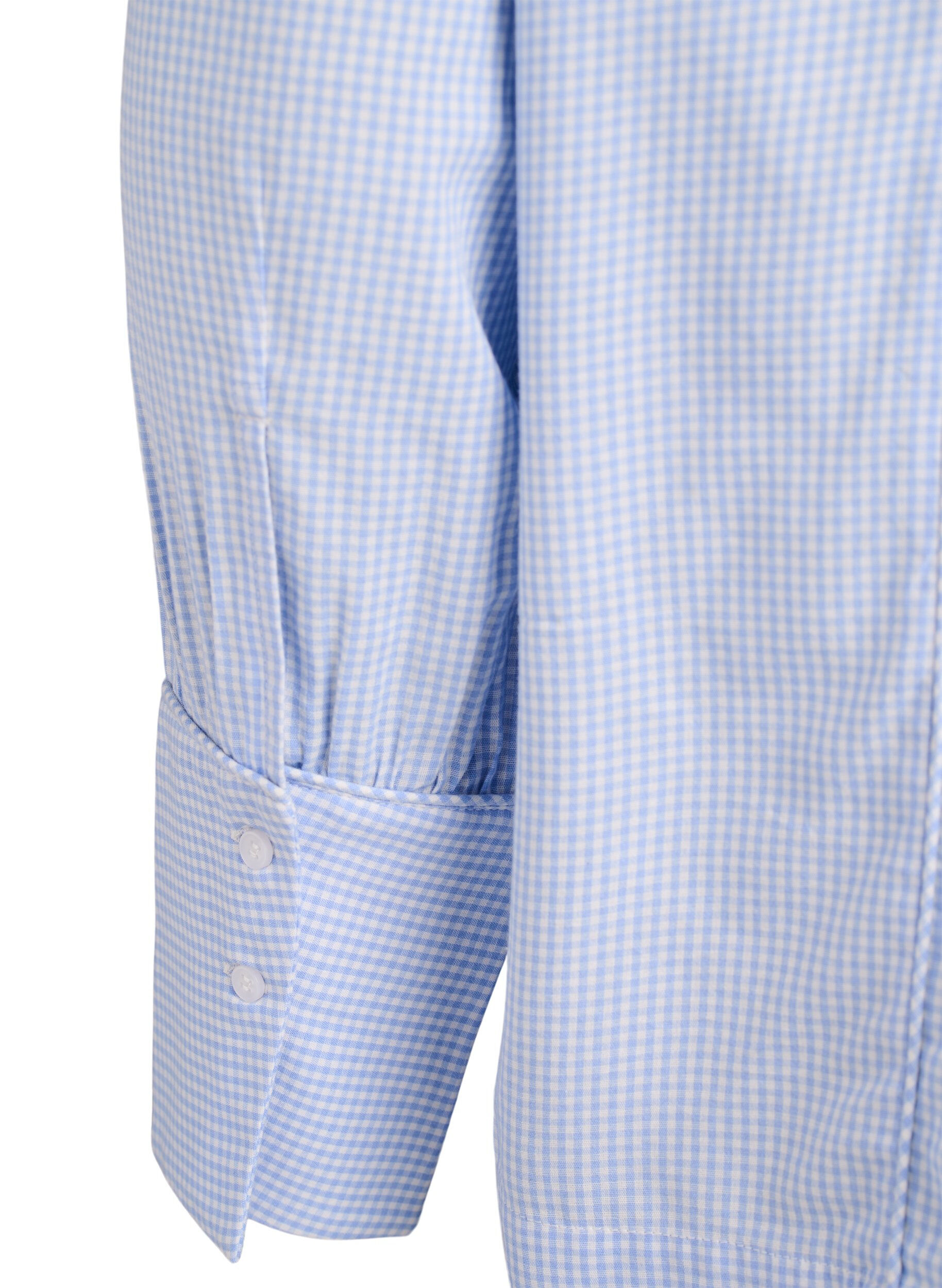 Zizzifashion A-line check blouse, Blue, Packshot image number 3