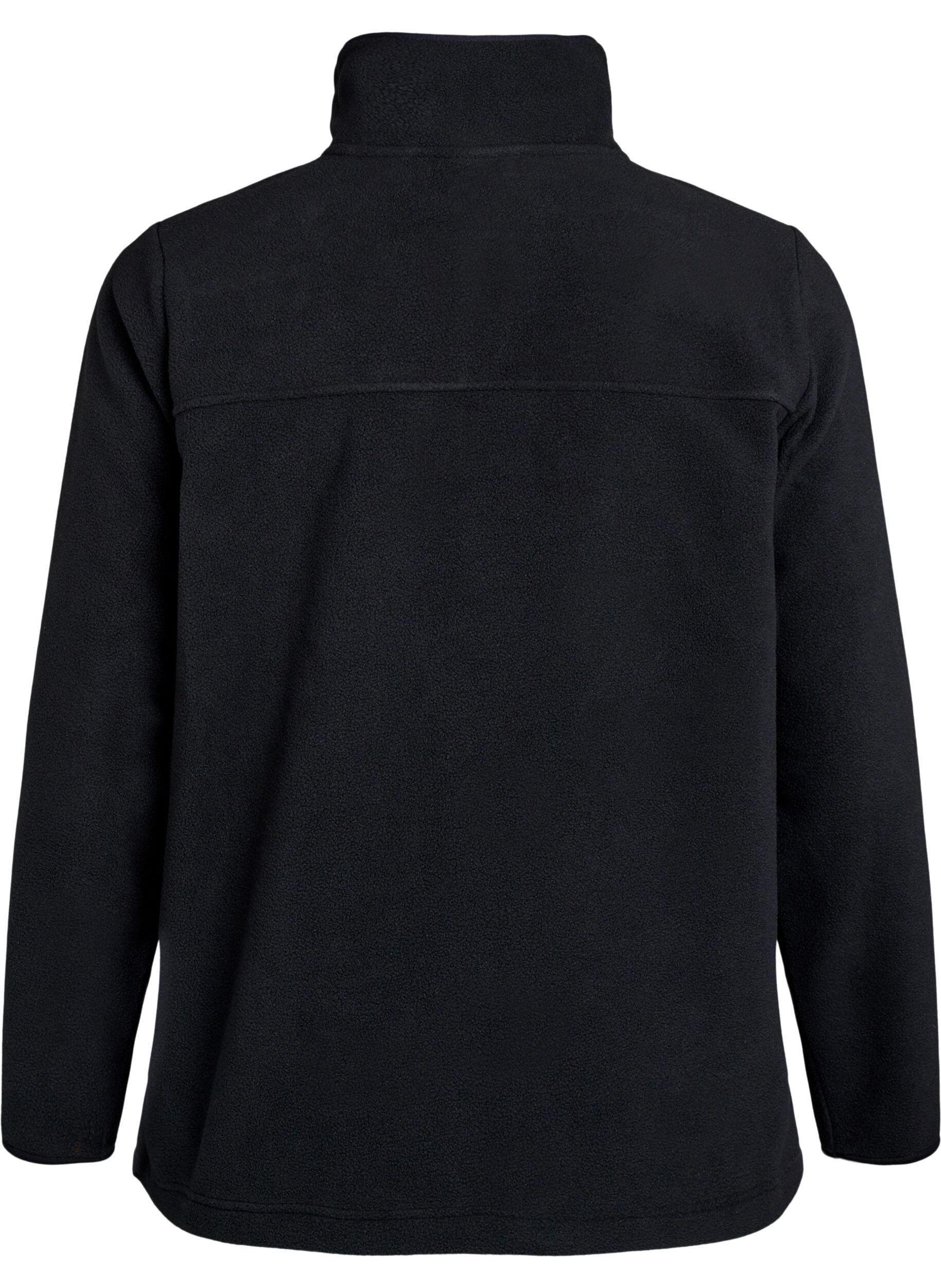 Zizzifashion Fleece jacket with pockets, Black, Packshot image number 1