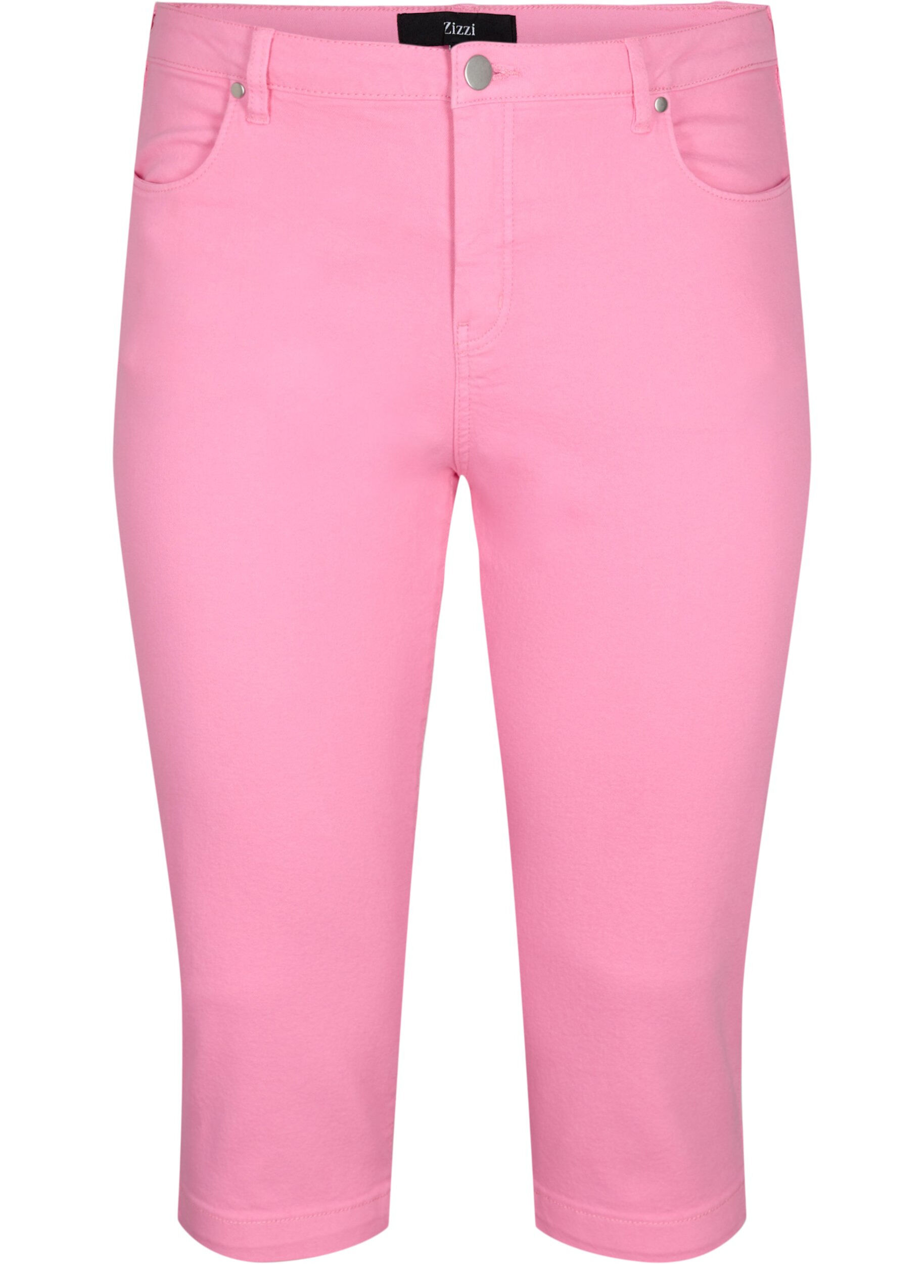 Zizzifashion Tight-fitting Emily capri trousers, Rosebloom, Packshot image number 0
