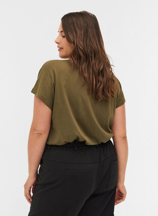 Printed organic cotton t-shirt, Ivy Green, Model image number 1