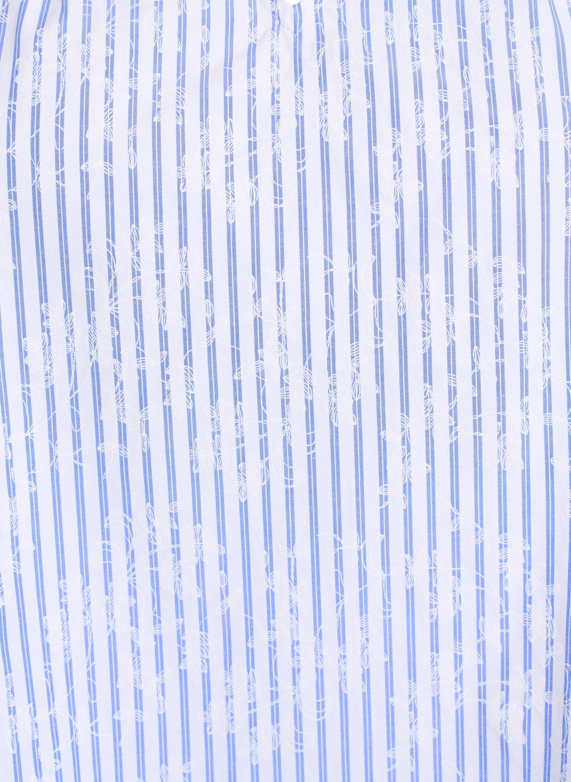 Zizzifashion Sleeveless blouse with stripes and floral print, Light Blue, Packshot image number 2