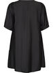 Short A-line dress with V-neck, Black, Packshot image number 1