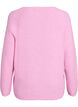Knitted blouse with V-neck and raglan sleeves, Pink, Packshot image number 1
