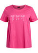 Cotton T-shirt with motif, Raspberry w. Bows, Packshot image number 0