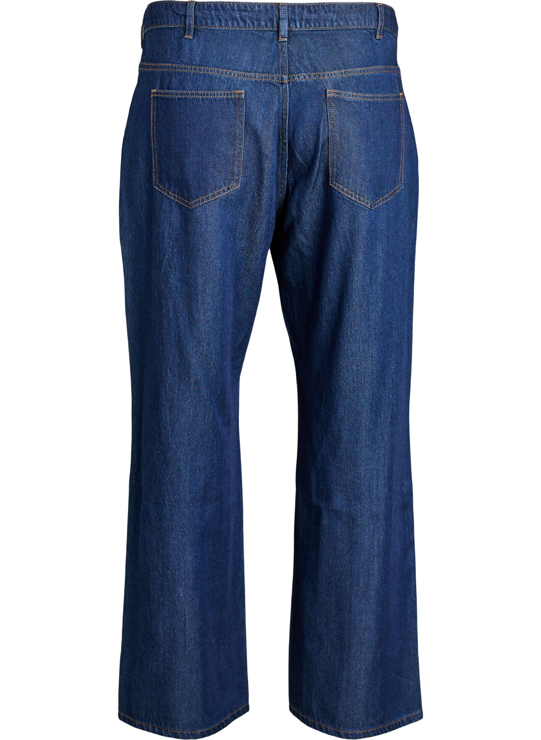 ZizzifashionWide leg jeans with tie belt and high waist, Blue, Packshot image number 1