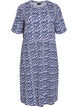 Midi-length jersey dress with tie belt at the waist, Blue, Packshot image number 0