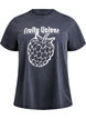 T-shirt in organic cotton with graphic print, Grey, Packshot image number 0