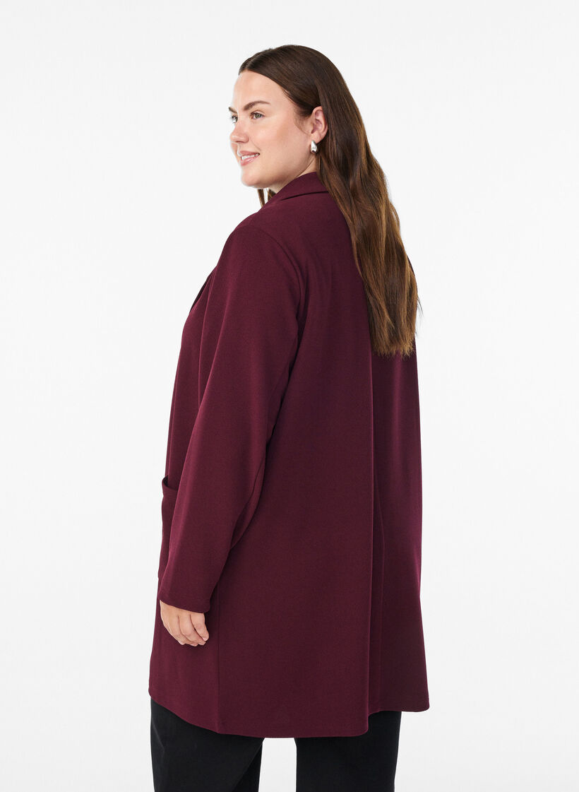 Long blazer with pockets, Red, Model image number 2