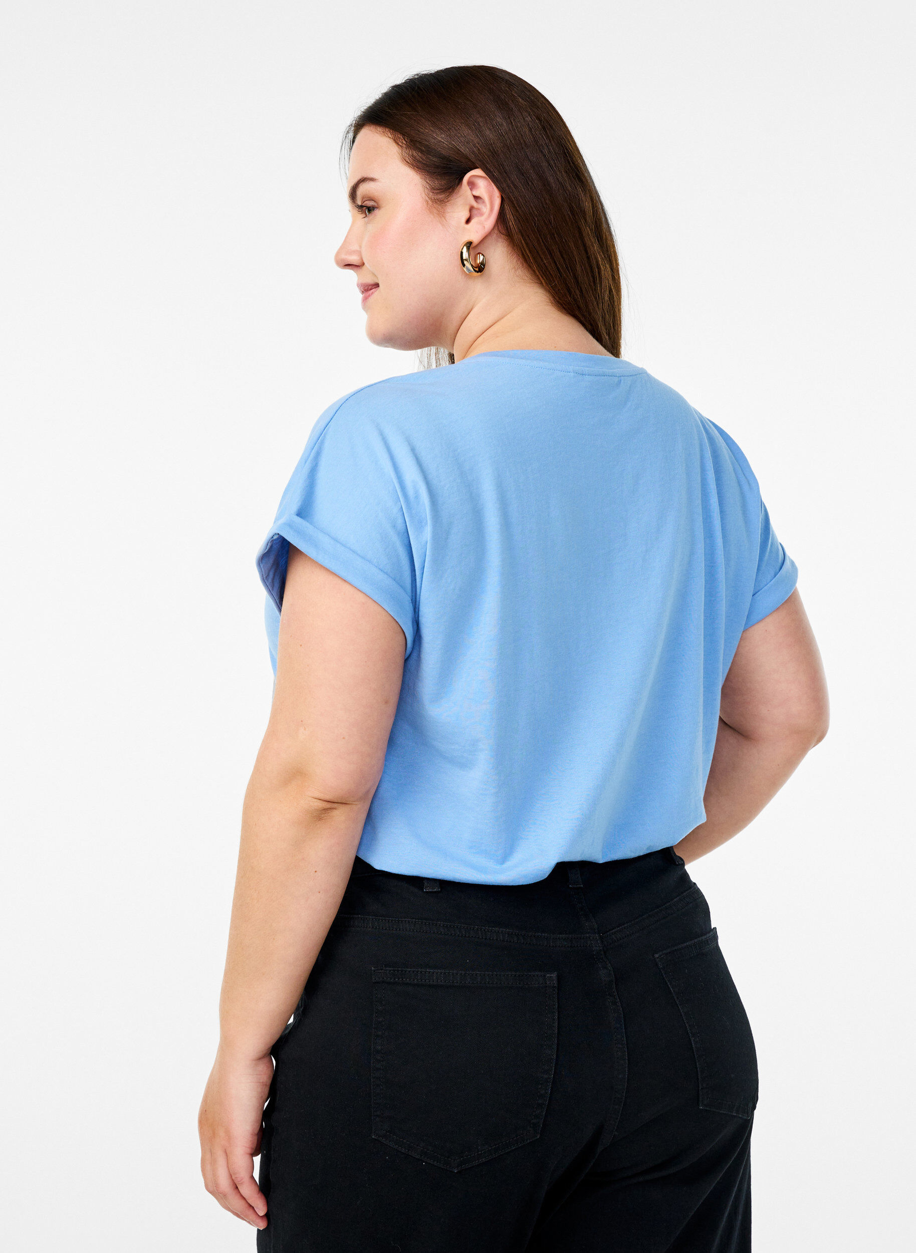 ZizzifashionTwo-pack short sleeve t-shirts, Light Blue, Model image number 2
