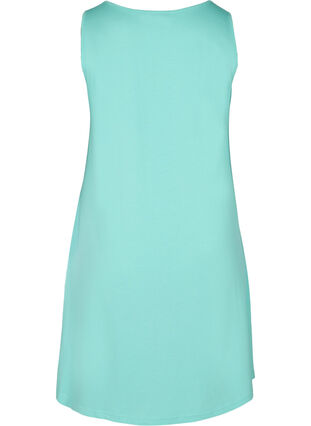 Sleeveless cotton dress in A-line, Aqua Sky SUPER , Packshot image number 1