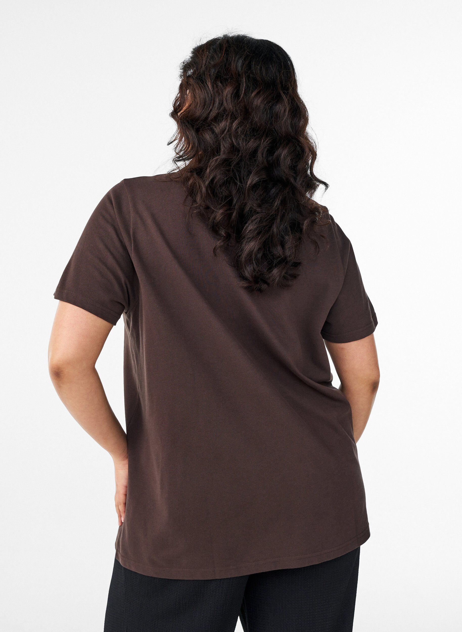 Zizzifashion Polo shirt with short sleeves, Brown, Model image number 2