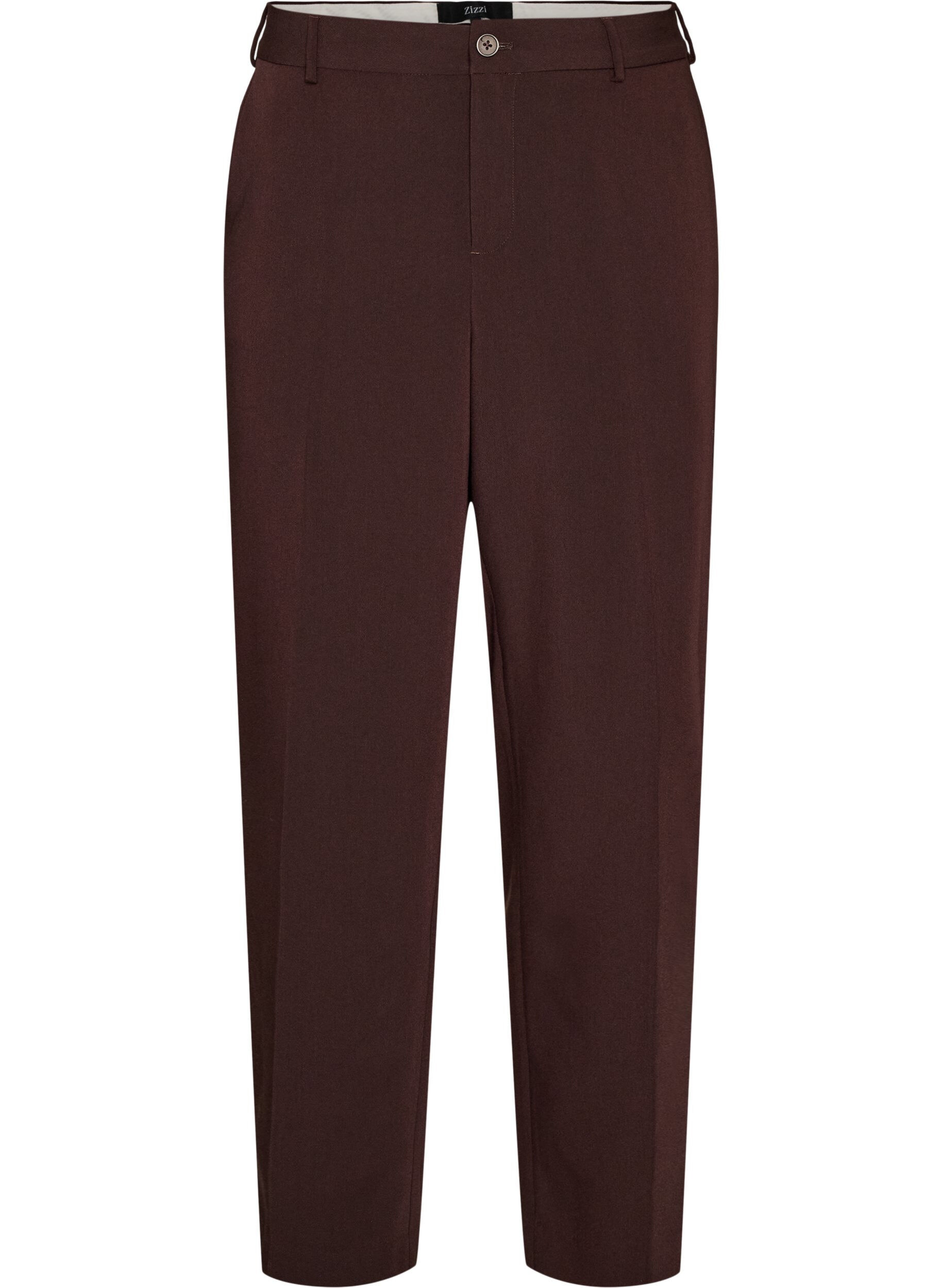 ZizzifashionTailored trousers with wide legs and high waist, Brown, Packshot image number 0