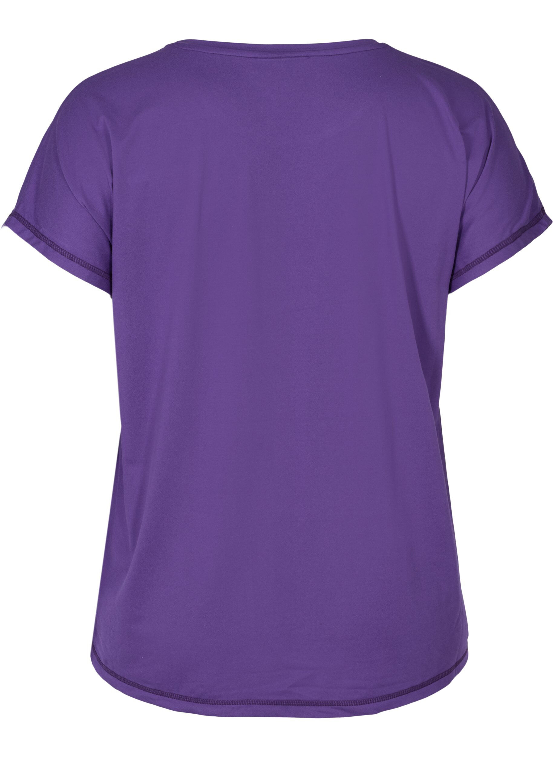 Zizzifashion Solid-coloured workout T-shirt, Purple, Packshot image number 1