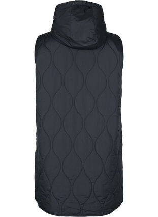 Hooded vest with pockets, Black, Packshot image number 1