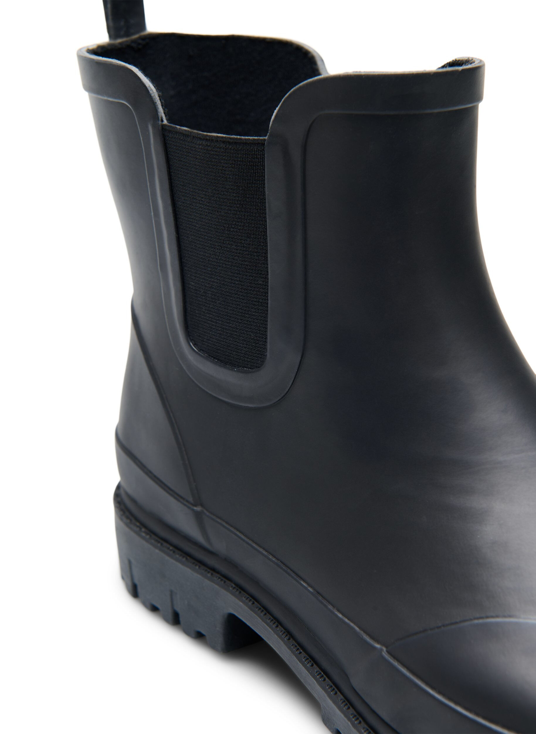 Zizzifashion Short wide fit rubber boot, Black, Packshot image number 3