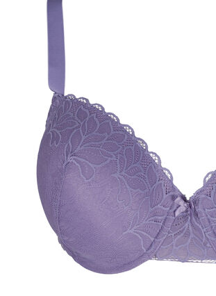 Alma underwired bra with lace, Purple Haze, Packshot image number 2