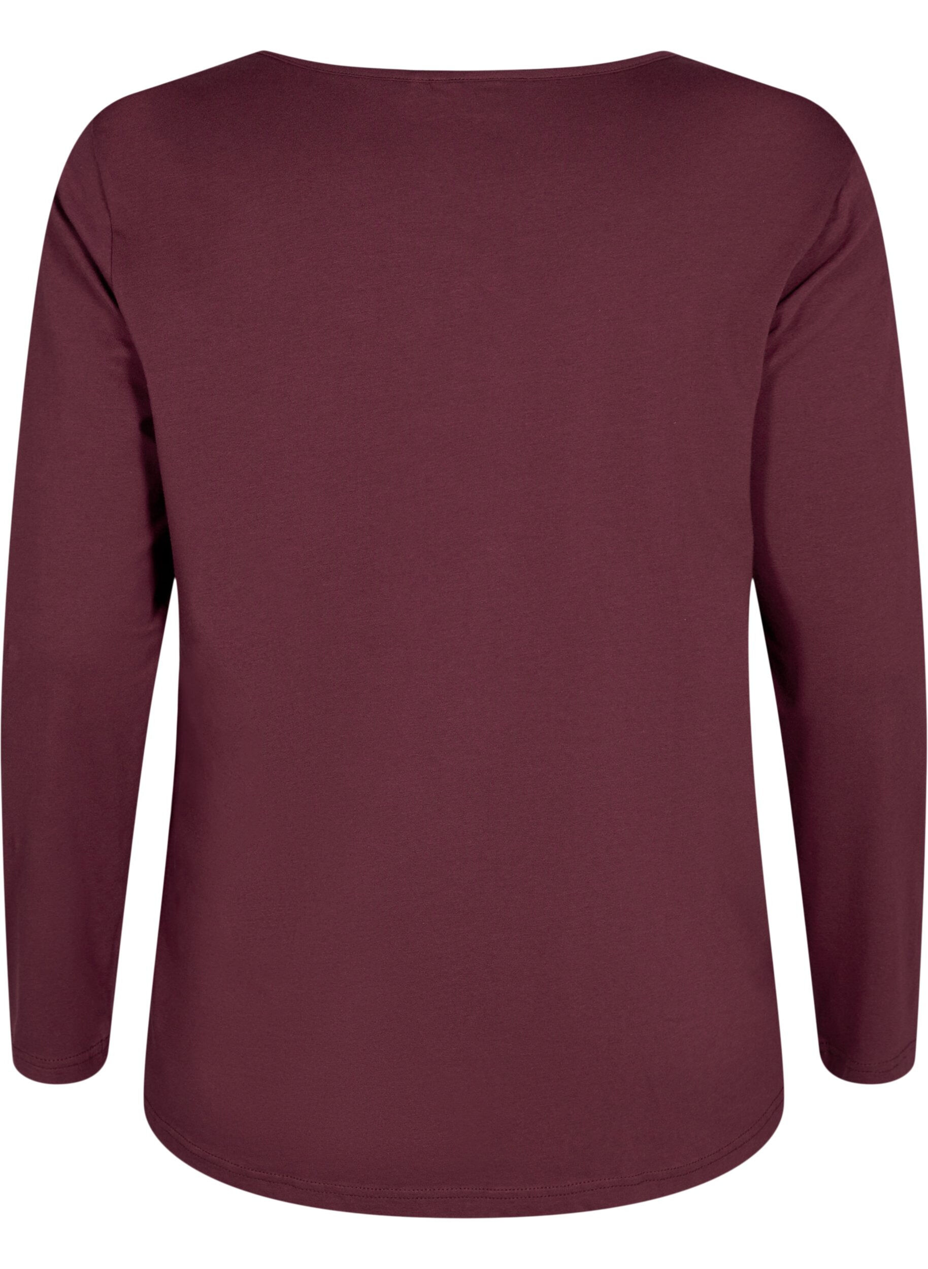 Zizzifashion Cotton nightshirt with text print, Red, Packshot image number 1