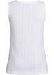Night top in organic cotton with a textured pattern, White, Packshot image number 1
