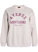 Sweatshirt with front text, Beige, Packshot image number 0