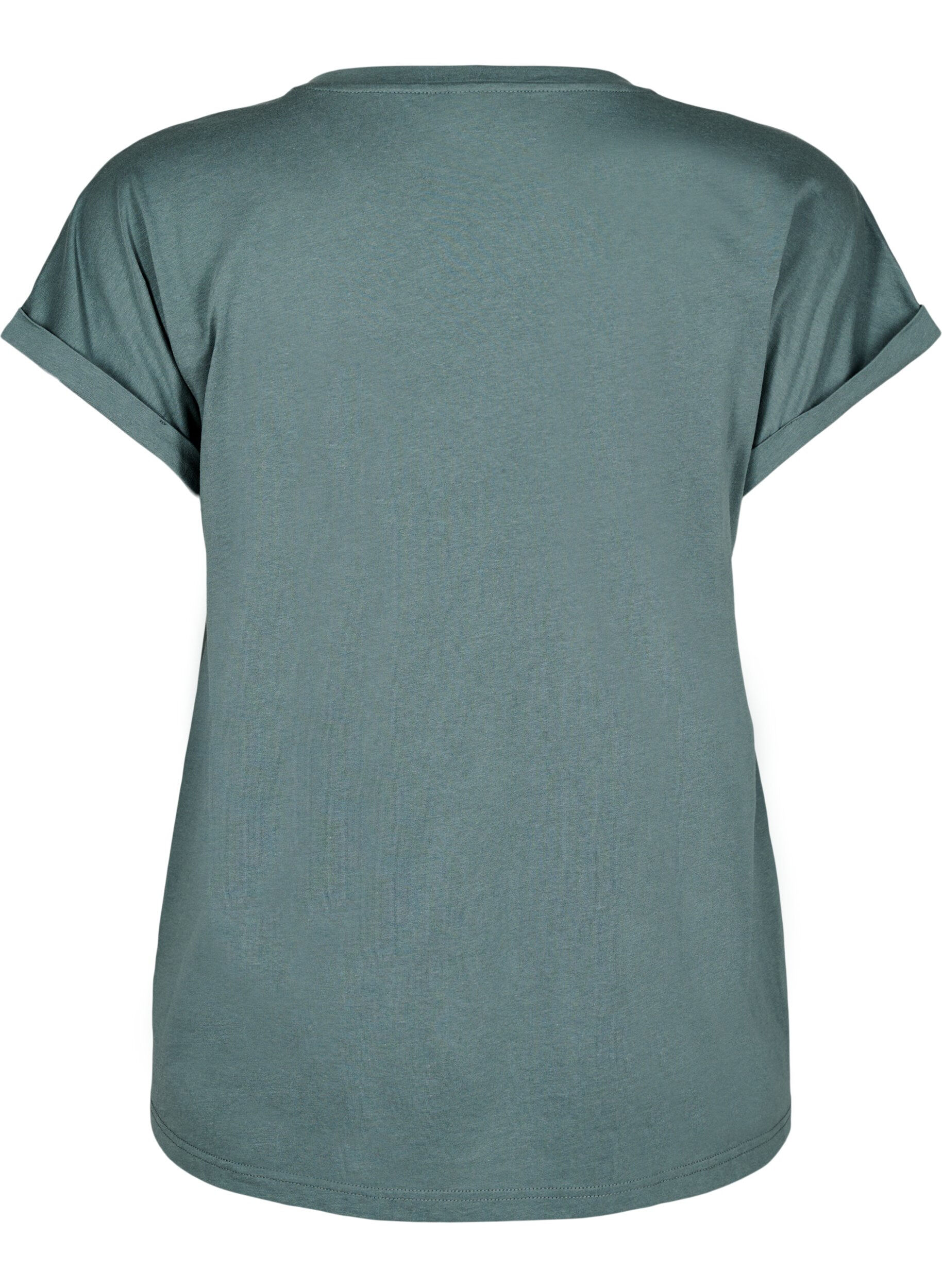 Zizzifashion Short sleeve cotton blend T-shirt, Green, Packshot image number 1
