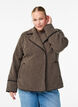 Teddy jacket with contrast details, Brown, Model image number 0