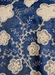 Blouse with V-neck and embroidered pattern, Blue, Packshot image number 2