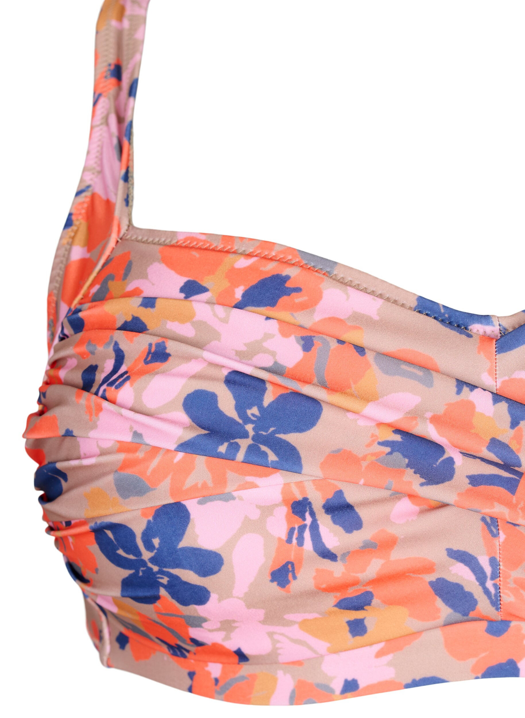 Zizzifashion Printed bikini top, Retro Flower, Packshot image number 2