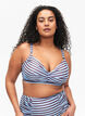 Underwired bikini bra with print, Light Blue, Model image number 0