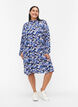 FLASH - Long sleeve dress with floral print, Blue Purple Flower, Model image number 2