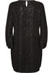 Short sequin dress with an A-line shape, Black, Packshot image number 1