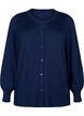 Viscose knit cardigan with buttons, Navy Blazer, Packshot image number 0