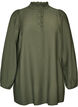 Viscose tunic with ruffles and buttons, Green, Packshot image number 0