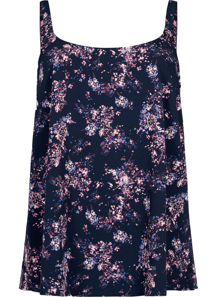 FLASH - Top with print, Navy Rose Flower, Packshot image number 0