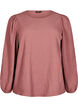 FLASH - Long-sleeved blouse with round neck, Rose Brown, Packshot image number 0