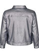 Short silver-coated denim jacket, Gun Silver, Packshot image number 1