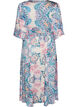 Midi dress with paisley print and satin-look, White, Packshot image number 1